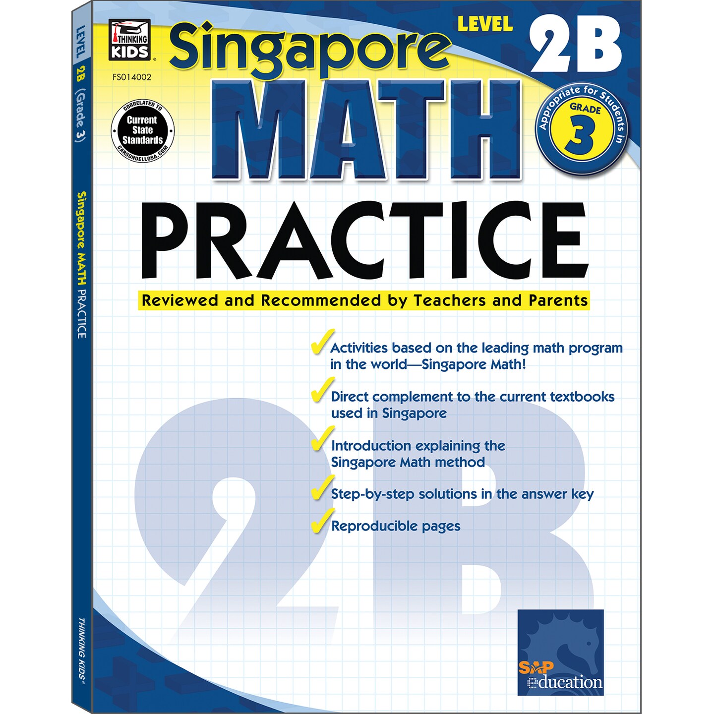 Singapore Math – Level 2B Math Practice Workbook for 3rd Grade, Paperback, Ages 8–9 with Answer Key