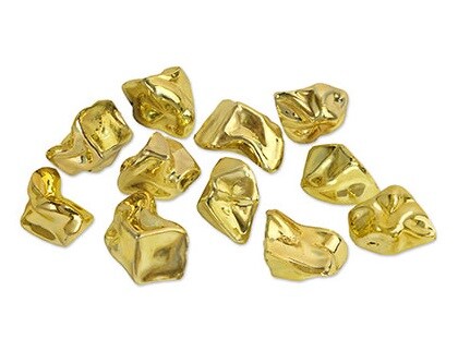 Party Central Club Pack of 24 Gold Solid Nugget Tabletop Decor 5.75"