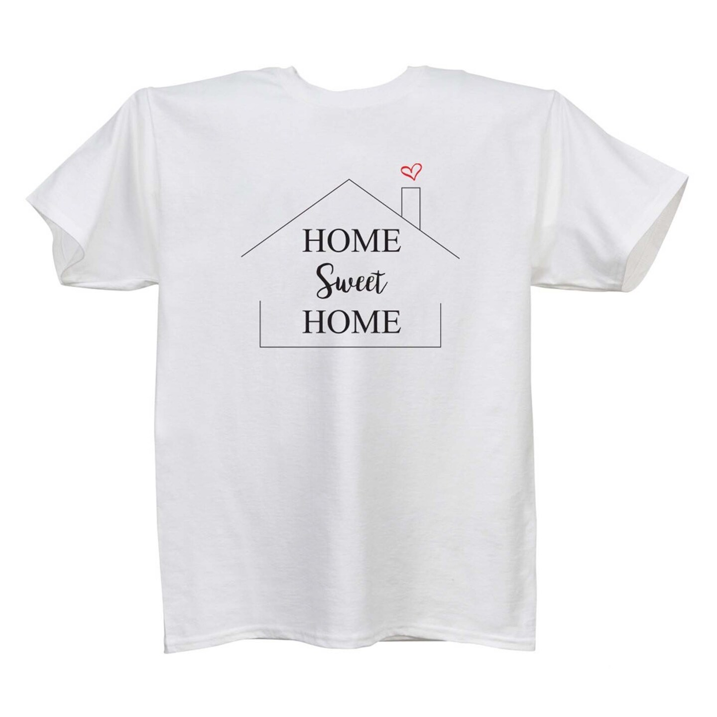 Contemporary Home Living 48&#x22; White Hanes T- Shirt Home Sweet Home! XL