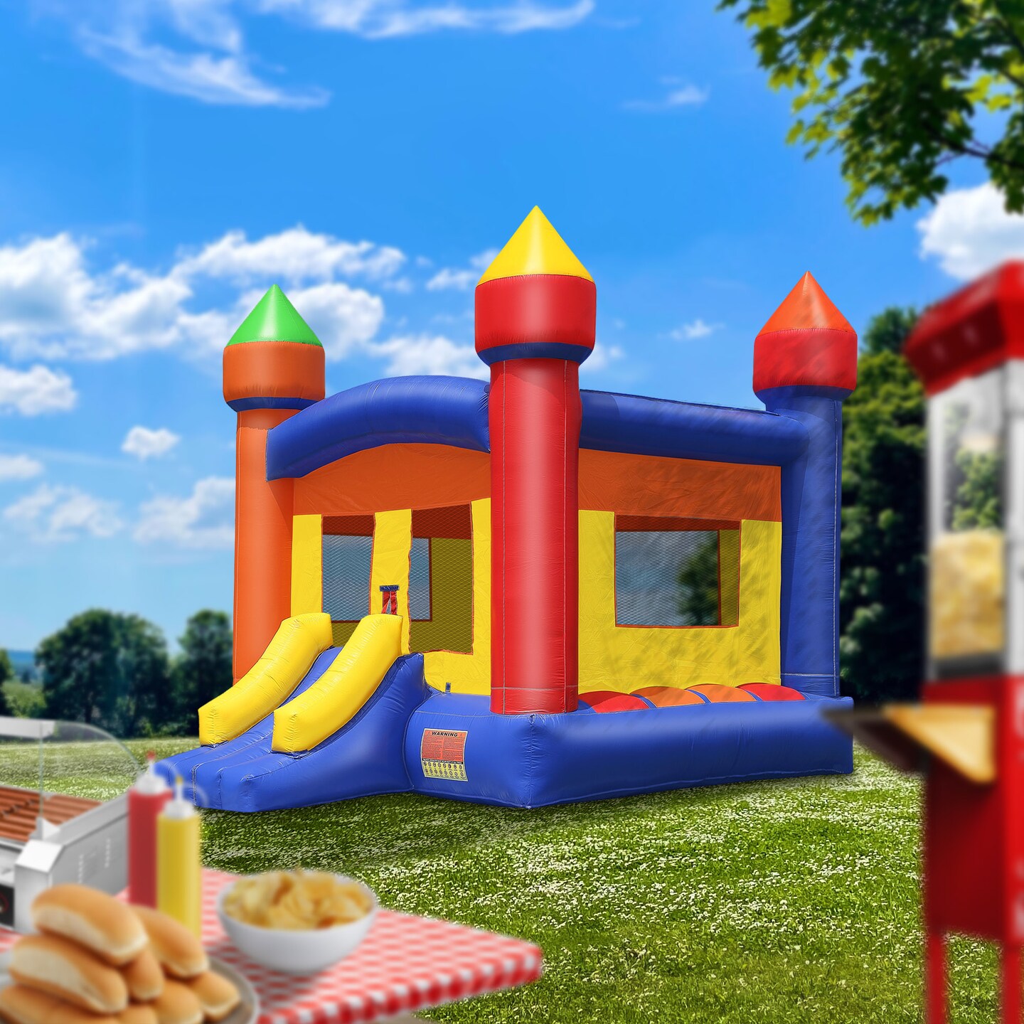 Cloud 9 Commercial Grade 13' x 13' Castle Bounce House with Blower - 100% PVC Inflatable Bouncer