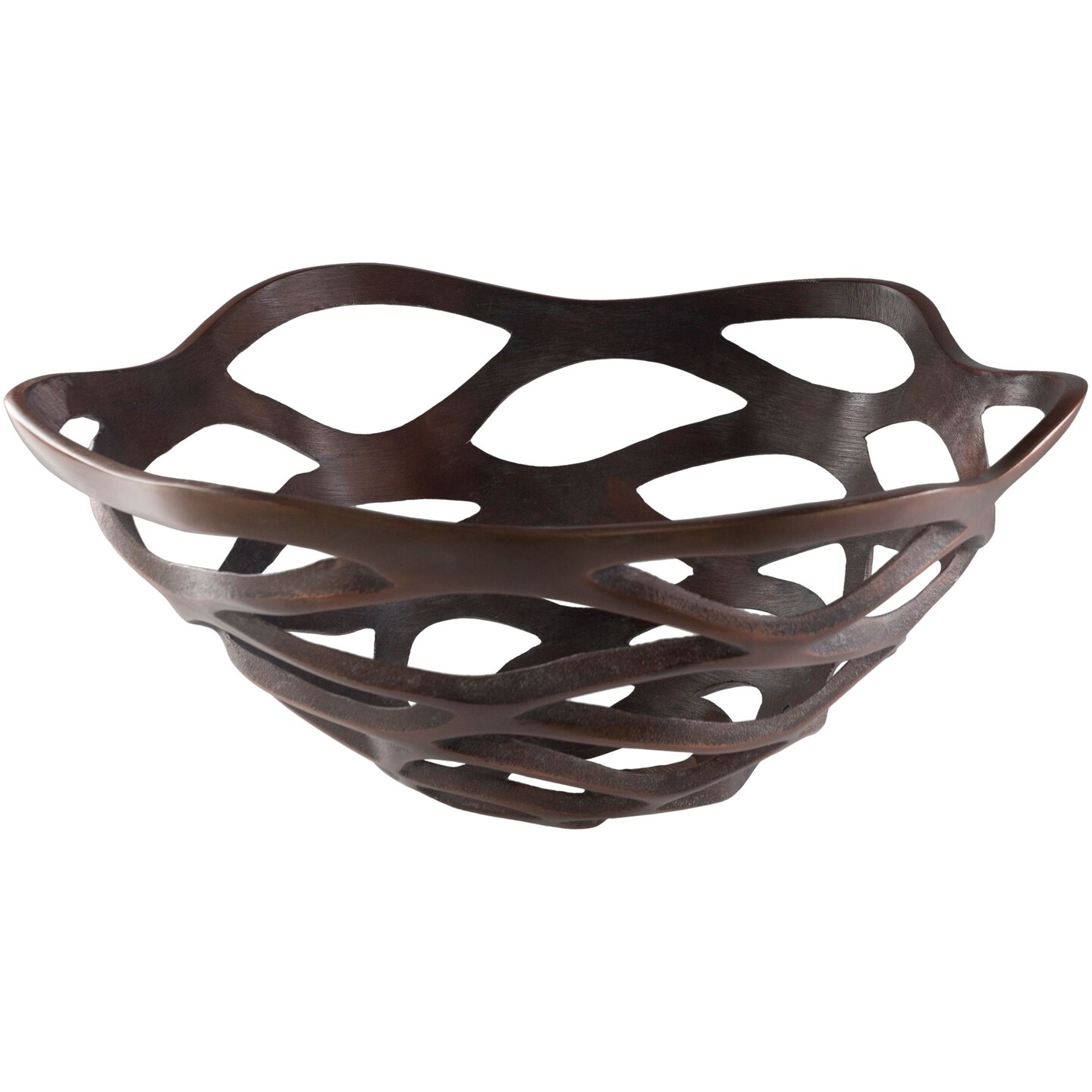 Tiwari Home 16&#x22; Copper Colored Contemporary Style Decorative Bowl