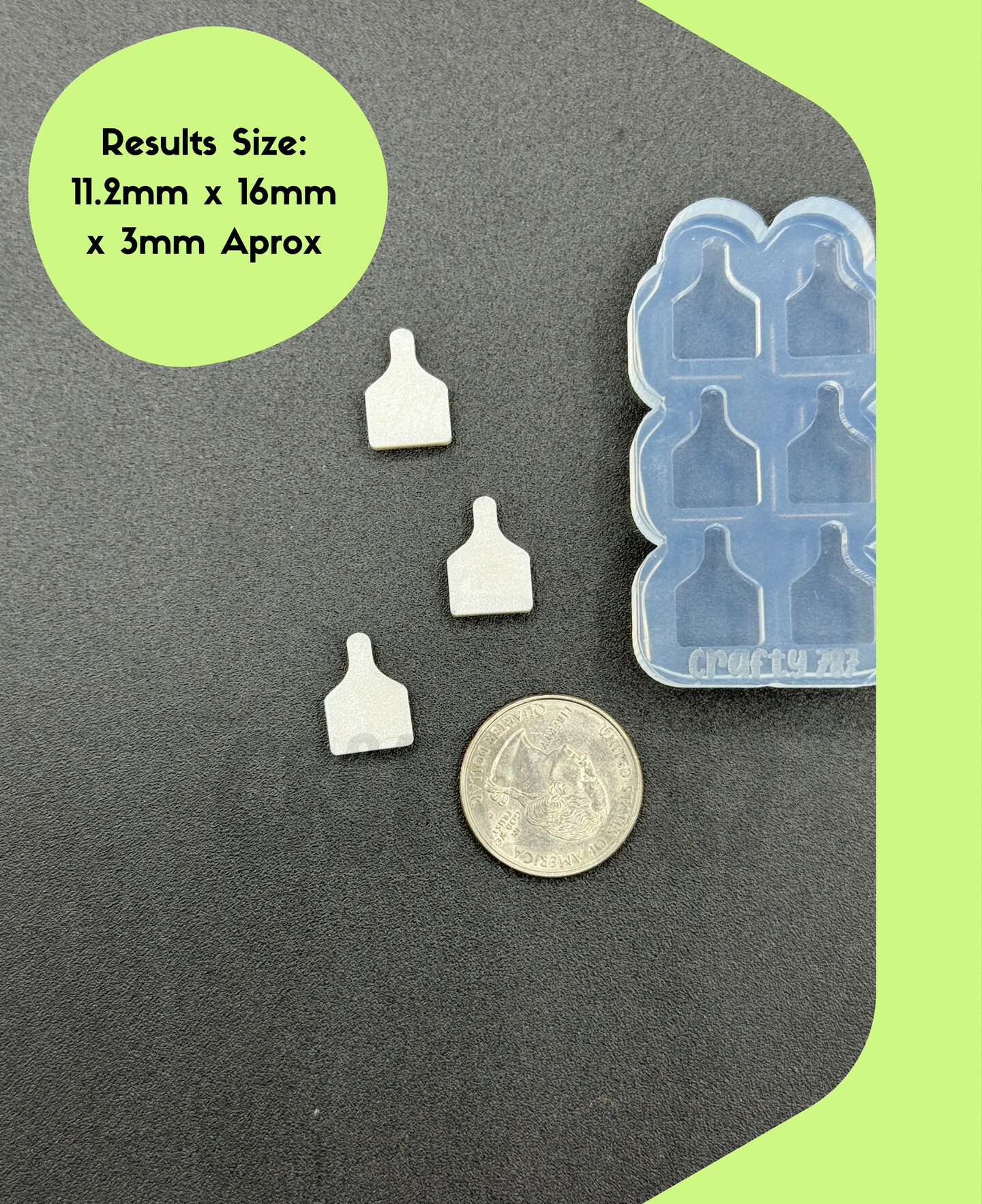 Cow Tag Small Silicone Mold (A15)