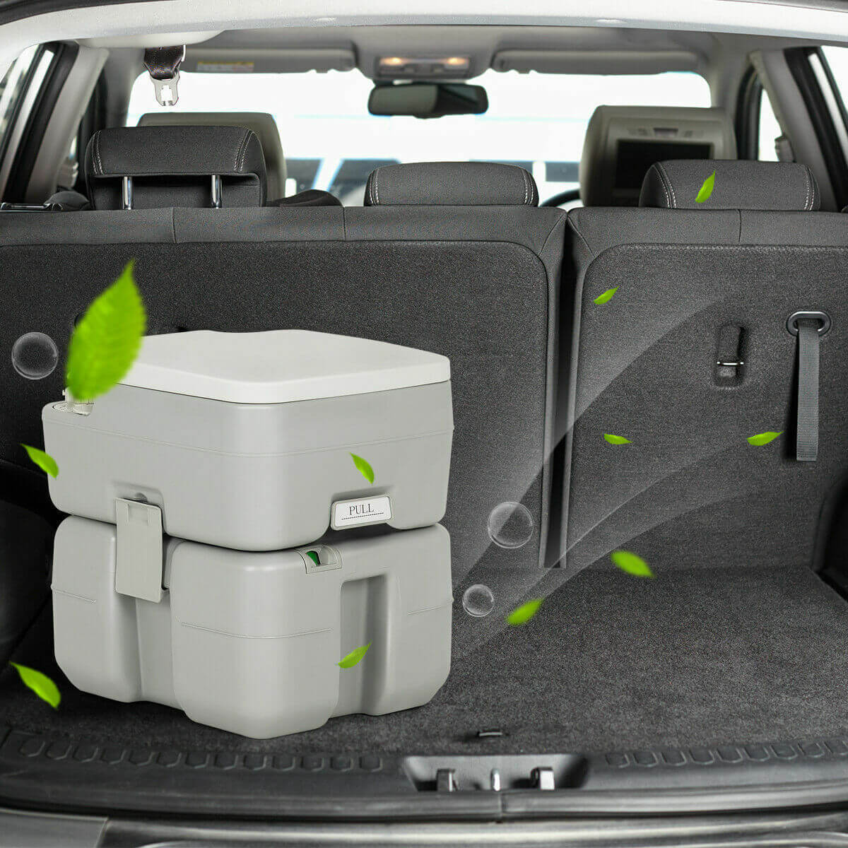 5.3 Gallon Portable Travel Toilet with Piston Pump Flush