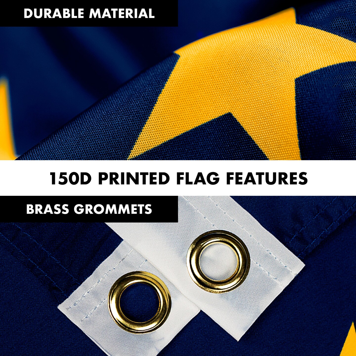 G128 Combo Pack: 6 Feet Tangle Free Spinning Flagpole (Black) Alaska AK State Flag 3x5 ft Printed 150D Brass Grommets (Flag Included) Aluminum Flag Pole
