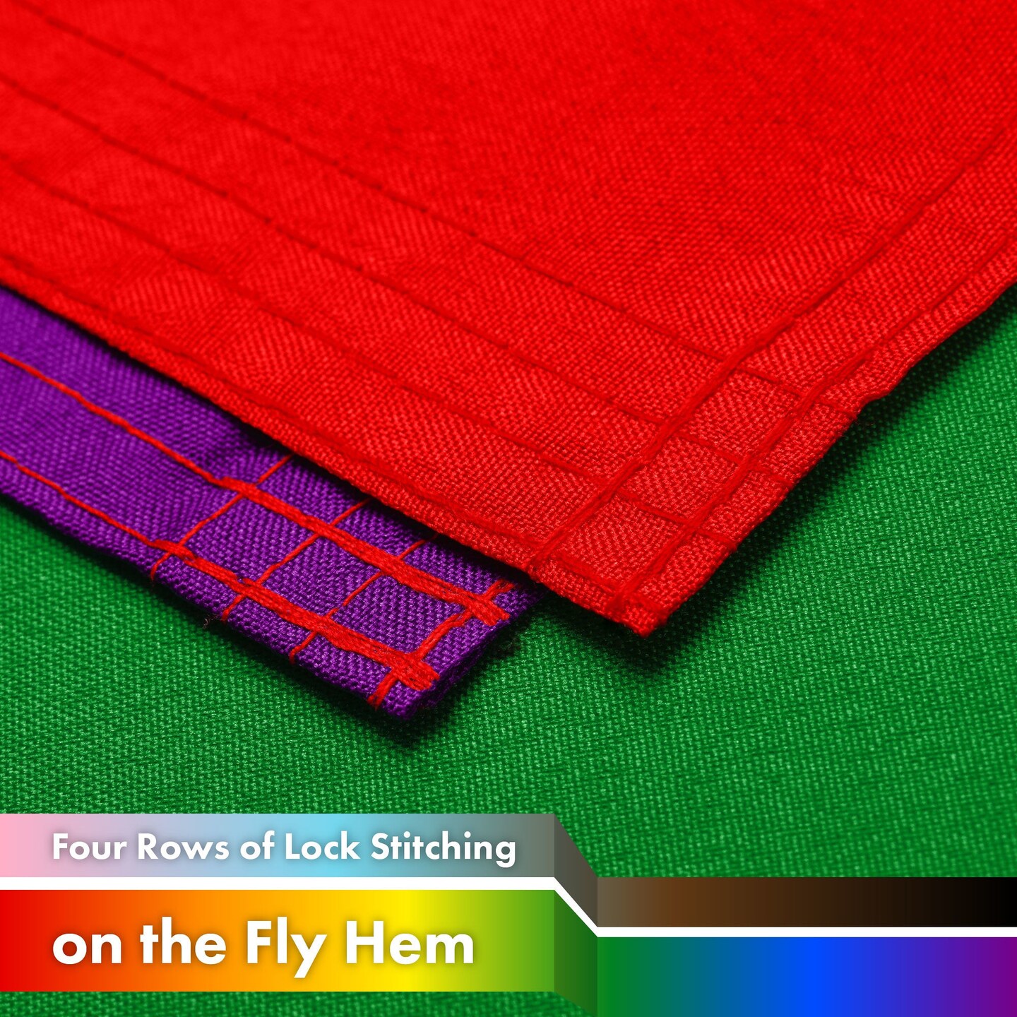 G128 Combo Pack: American USA Flag 3x5 Ft & LGBT Progress Rainbow Pride Flag 3x5 Ft | Both LiteWeave Pro Series Printed 150D Polyester, Brass Grommets