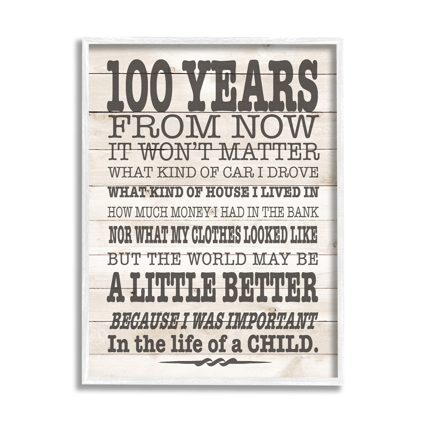 Stupell Industries 100 Years From Now Inspiring Teacher Black Framed Giclee Art