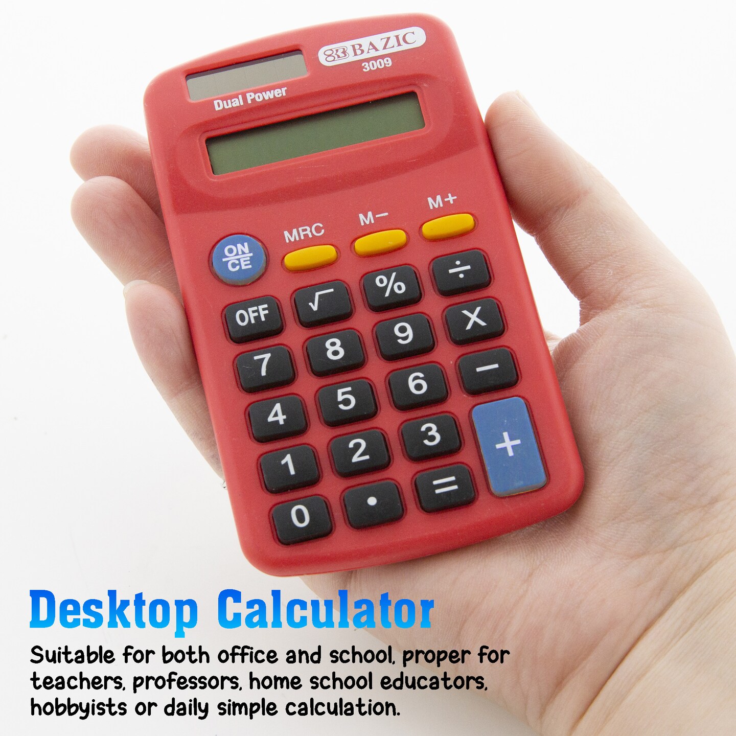 BAZIC Pocket Size Calculator 8-Digit Dual Power