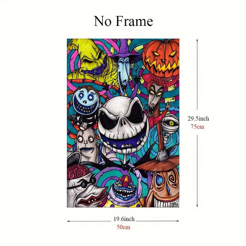 19.6x29.5 Inches Unframed The Nightmare Before Christmas Canvas Poster