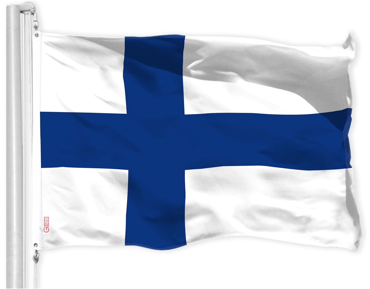USA American Flag &#x26; Finland Finnish Flag 3x5 Ft Printed 150D Polyester