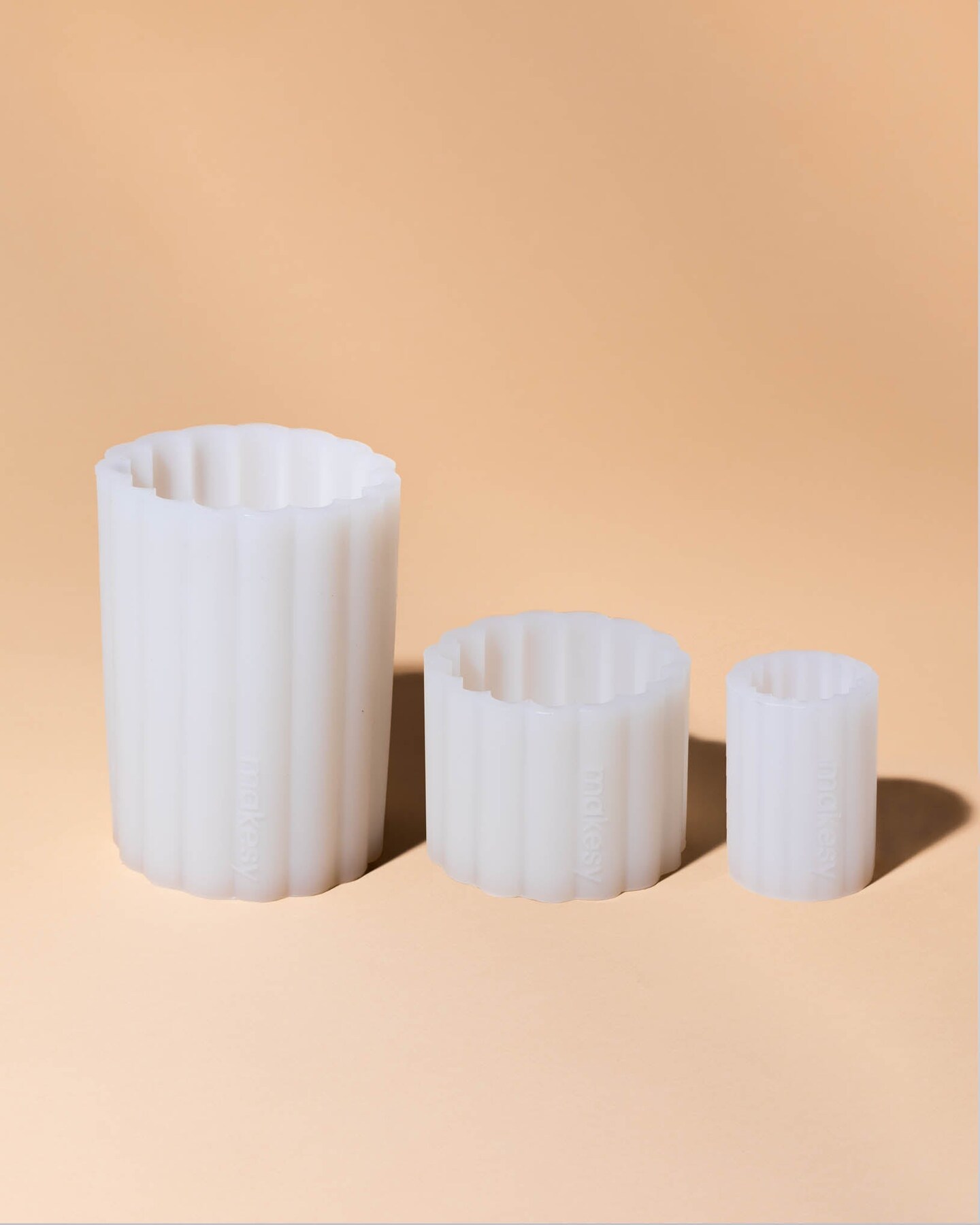 Fluted Silicone Pillar Candle Mold | Candle Supplies