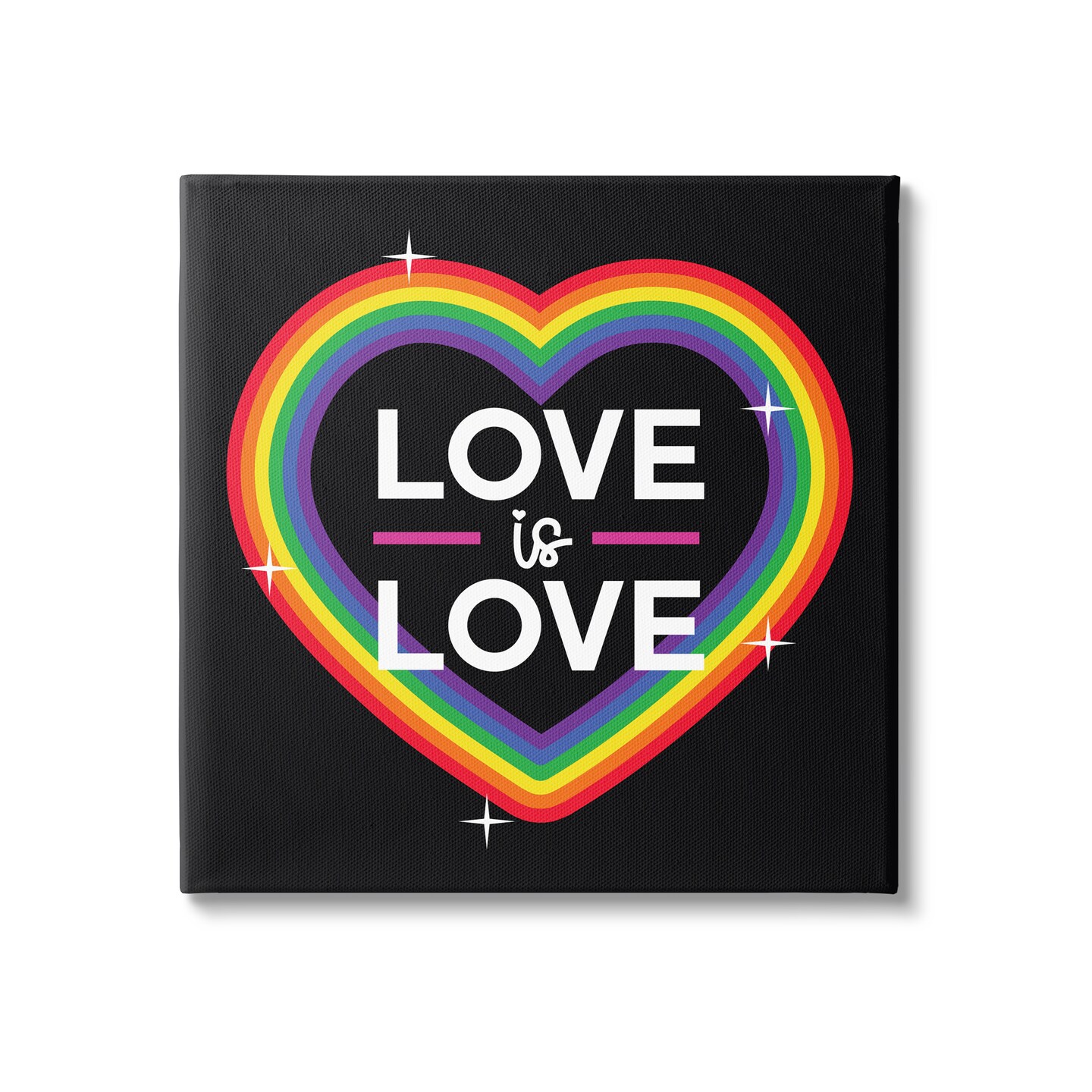Stupell Industries Love Rainbow Heart Pride Canvas Wall Art | Michaels