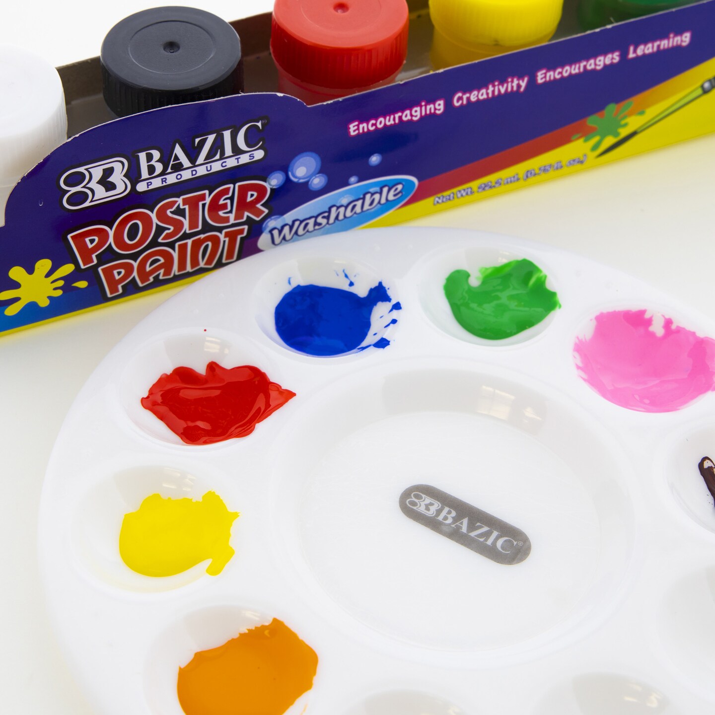 BAZIC Mixing Palette Paint Mixing Tray Round (10)