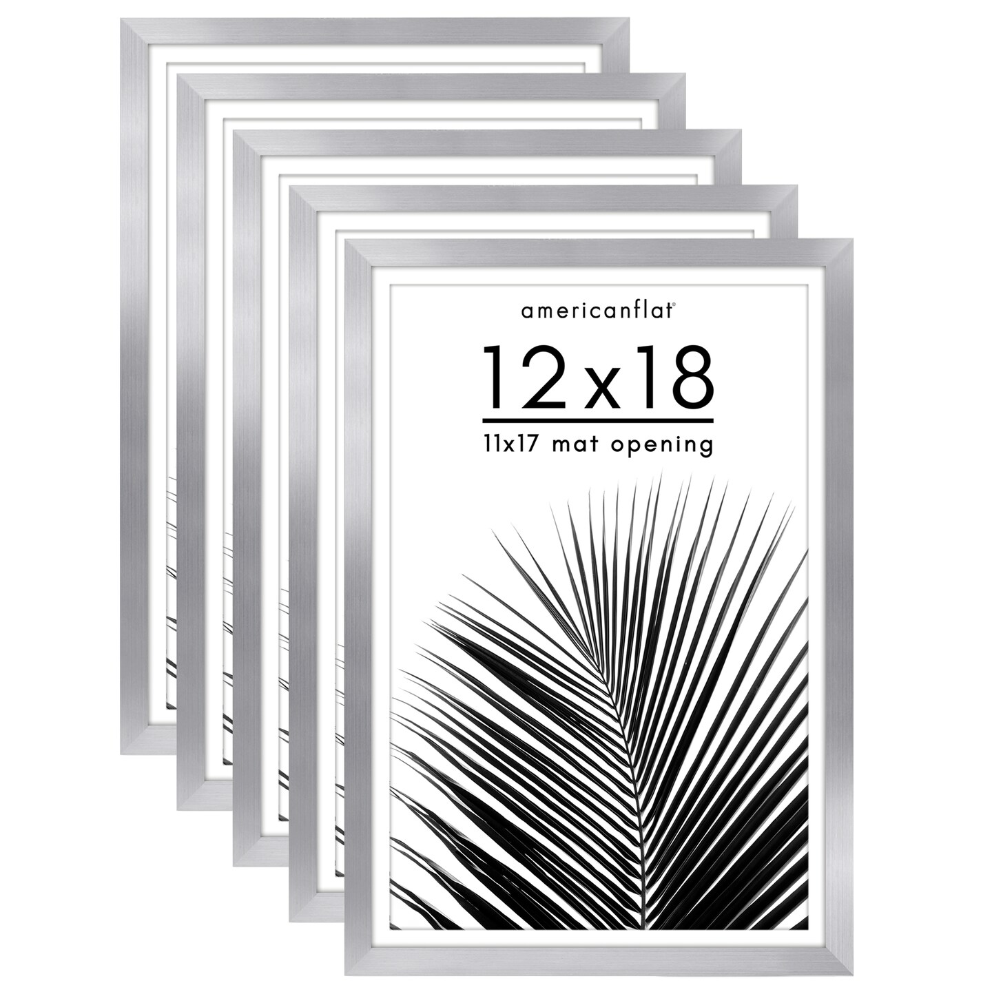 Americanflat Picture Frame Set with Mat - Set of 5 - Photo Frame Set of Five for Wall Display - Plexiglass Cover - Hanging Hardware