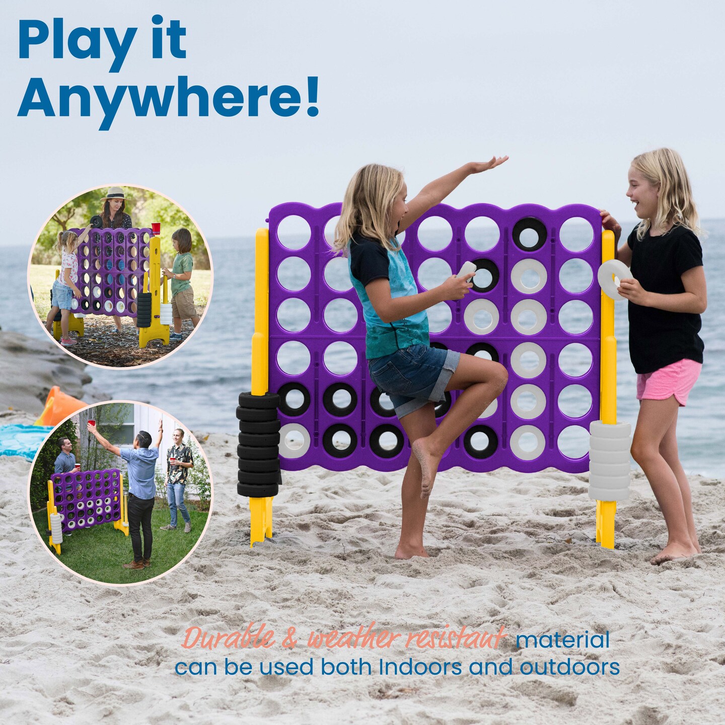 Jumbo 4-To-Score Giant Lawn Game Set