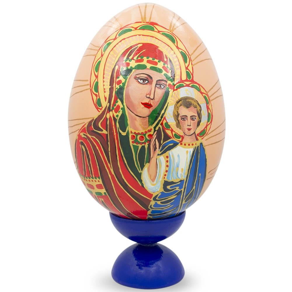 Virgin Mary and Jesus Icon Wooden Easter Egg Figurine 7.25 Inches | Michaels, image size:1000x1000