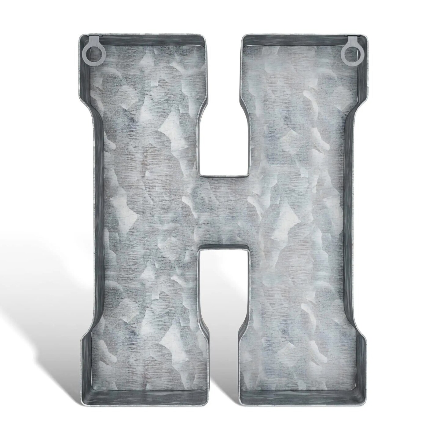 Galvanized Metal Letters for Wall Decor   3D Letter H for Hanging or Freestanding   Unique Blend of Rustic Vintage Western and Industrial Styles   Fits for Living Room Lobby Kitchen Bedroom Decoration