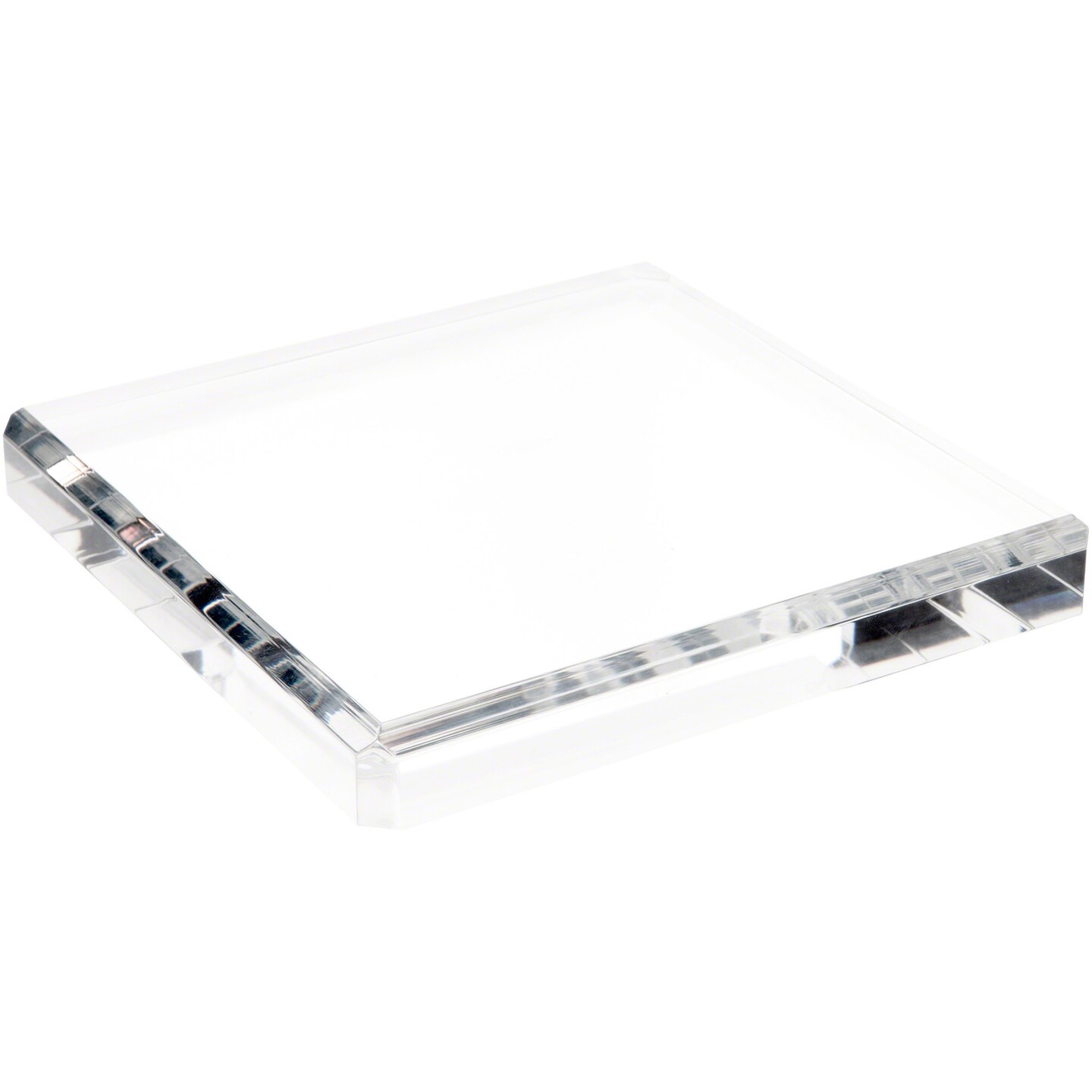 Plymor Clear Polished Acrylic Square Beveled Display Base Michaels