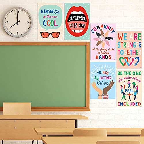 Sweetzer & Orange Kindness Posters for Classroom Decorations. 6 Classroom Posters, 15 x 22” Large Poster Bundle. Growth Mindset Posters, Motivational Posters, Positive Posters, Inspirational Posters.