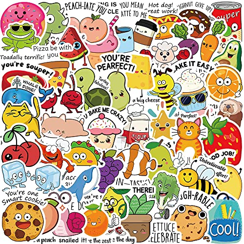 50 Pieces Punny Rewards Motivational Stickers, Incentives Stickers Positive Punny Teacher Supplies Stickers for Kids School Classroom