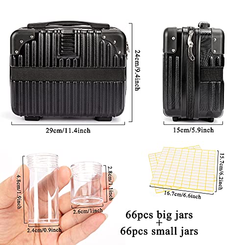 HOHOTIME Diamond Painting Storage Containers, 132 Slots Diamond Painting  Kits Bead Storage Jars Black ABS Carrying Case for 5D Jewelry Beads Diamond  Art Craft