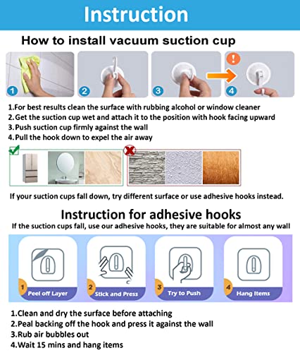 2 x Large Mesh Bath Toy Storage Organizer + 6 Wall Suction Cups, 4 Adhesive Hooks, Bathtub Toy Holder, Baby Bath Toys Net, Bathroom Shower Caddy Hammock, Bath Toy Basket and Bag for Kids & Toddlers