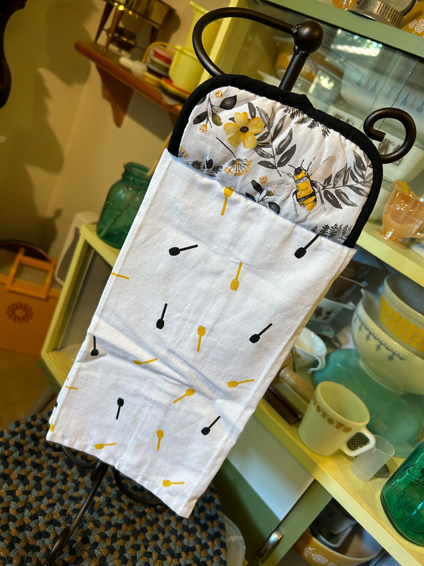 Bee Themed Hanging Dish Towel