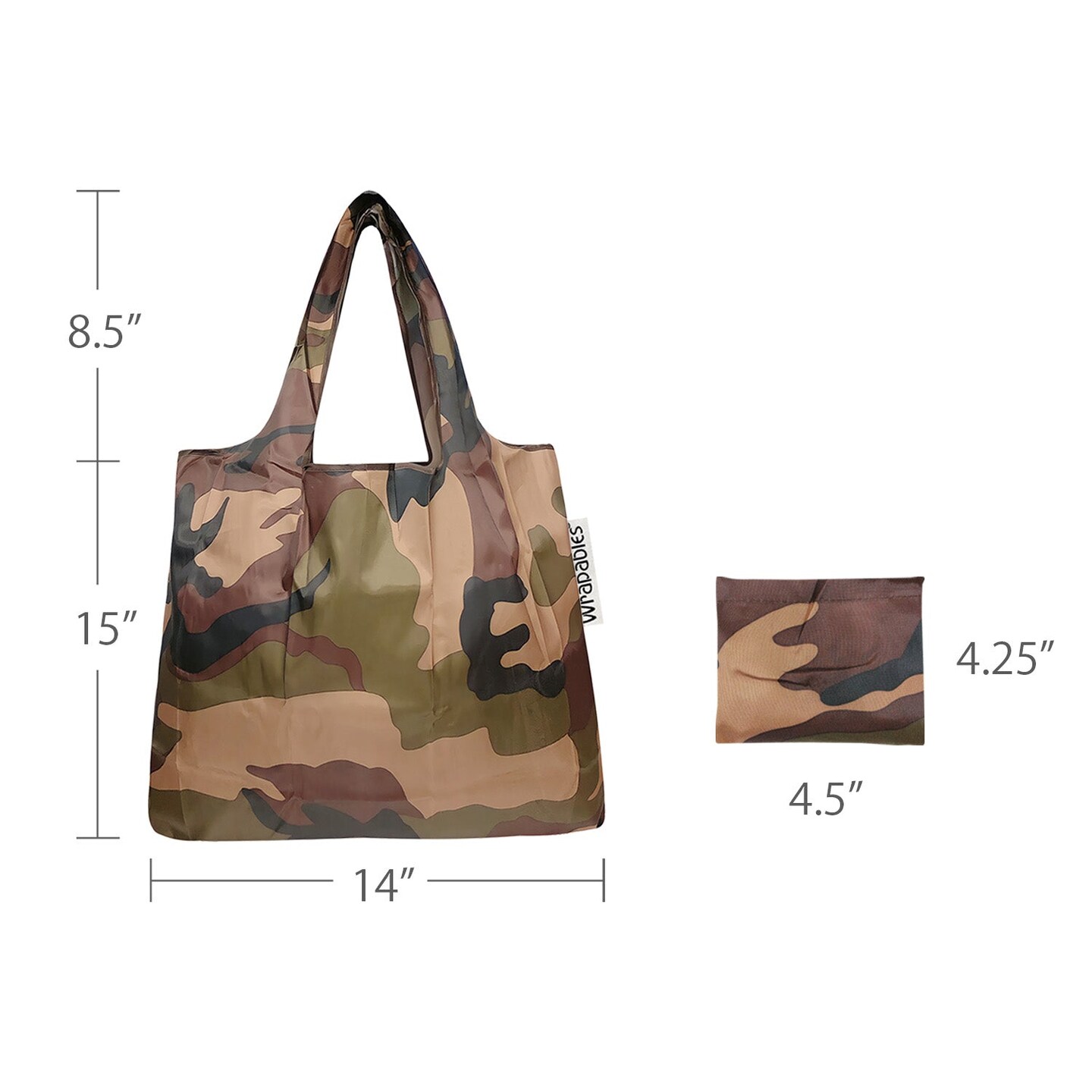 Wrapables Foldable Tote Nylon Reusable Grocery Bag (Set of 2)
