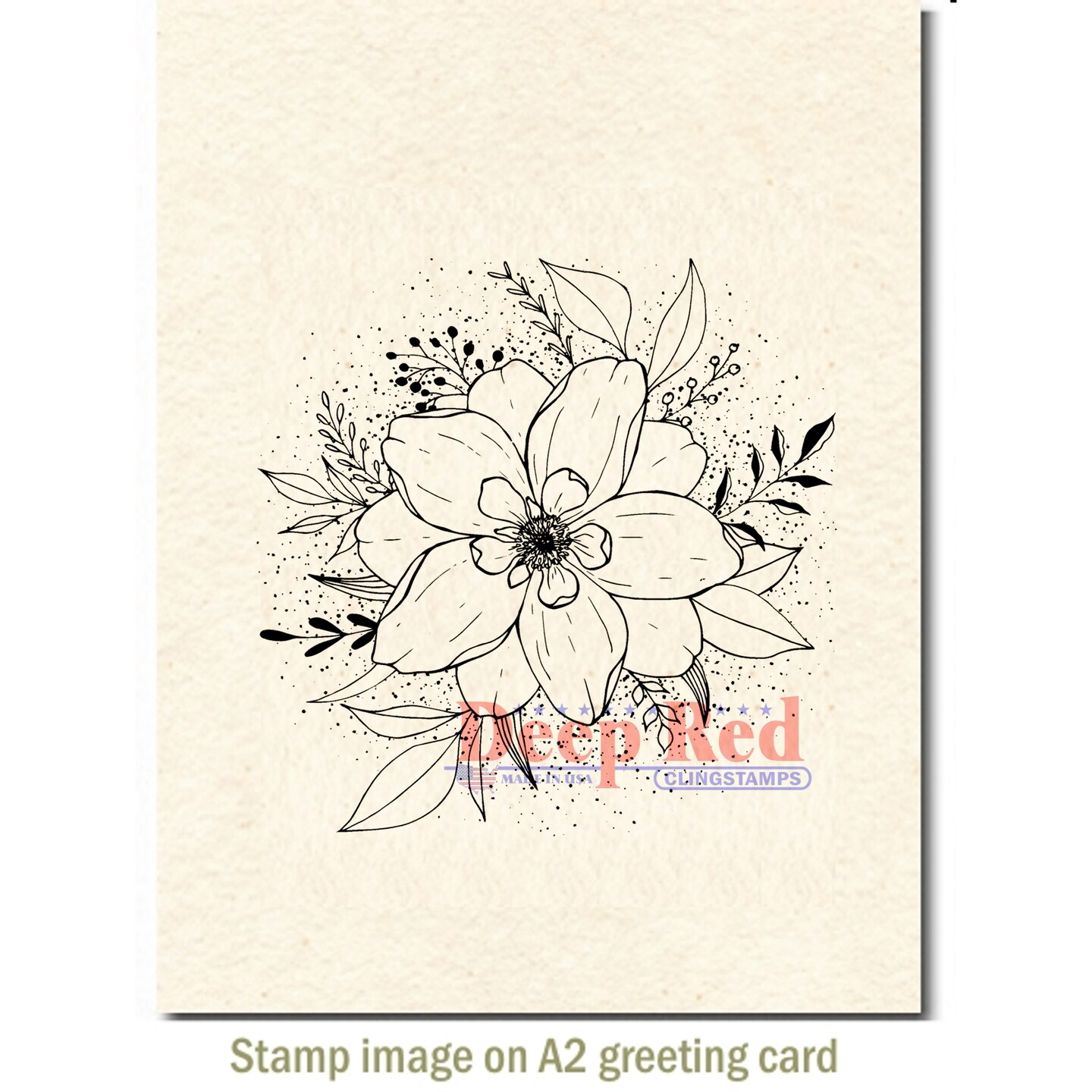 Flower Burst Rubber Cling Stamp