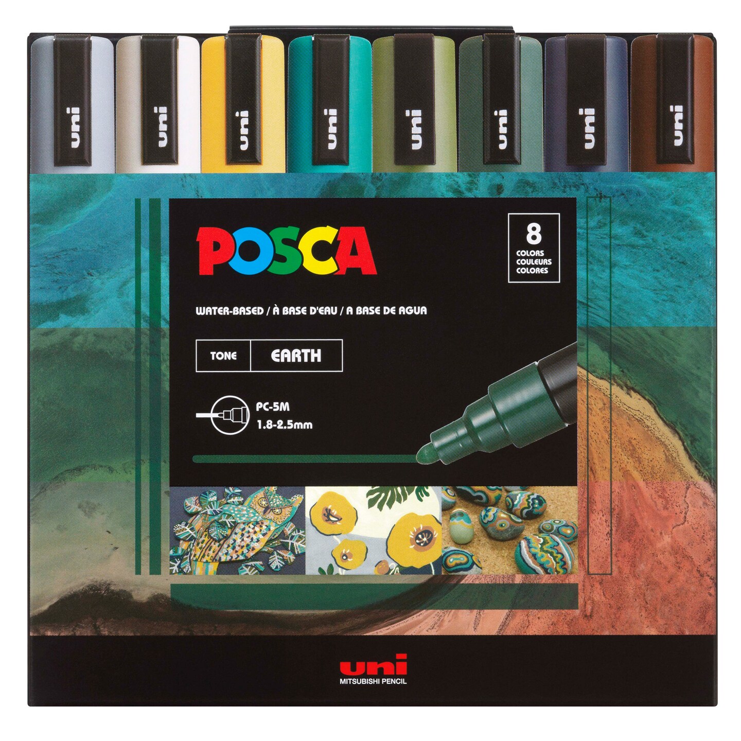 POSCA Paint Marker Set, 8 Colors, PC-5M Earth Tone Set | Michaels