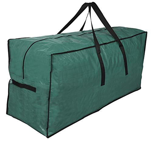Christmas Tree Storage Bag | Fits Up to 9 Ft. Tall Disassembled Tree I 65&#x22;x15&#x22;x30&#x22; Holiday Tree Storage Case | Protective Zippered Artificial Xmas Tree Bag (9ft, Green)