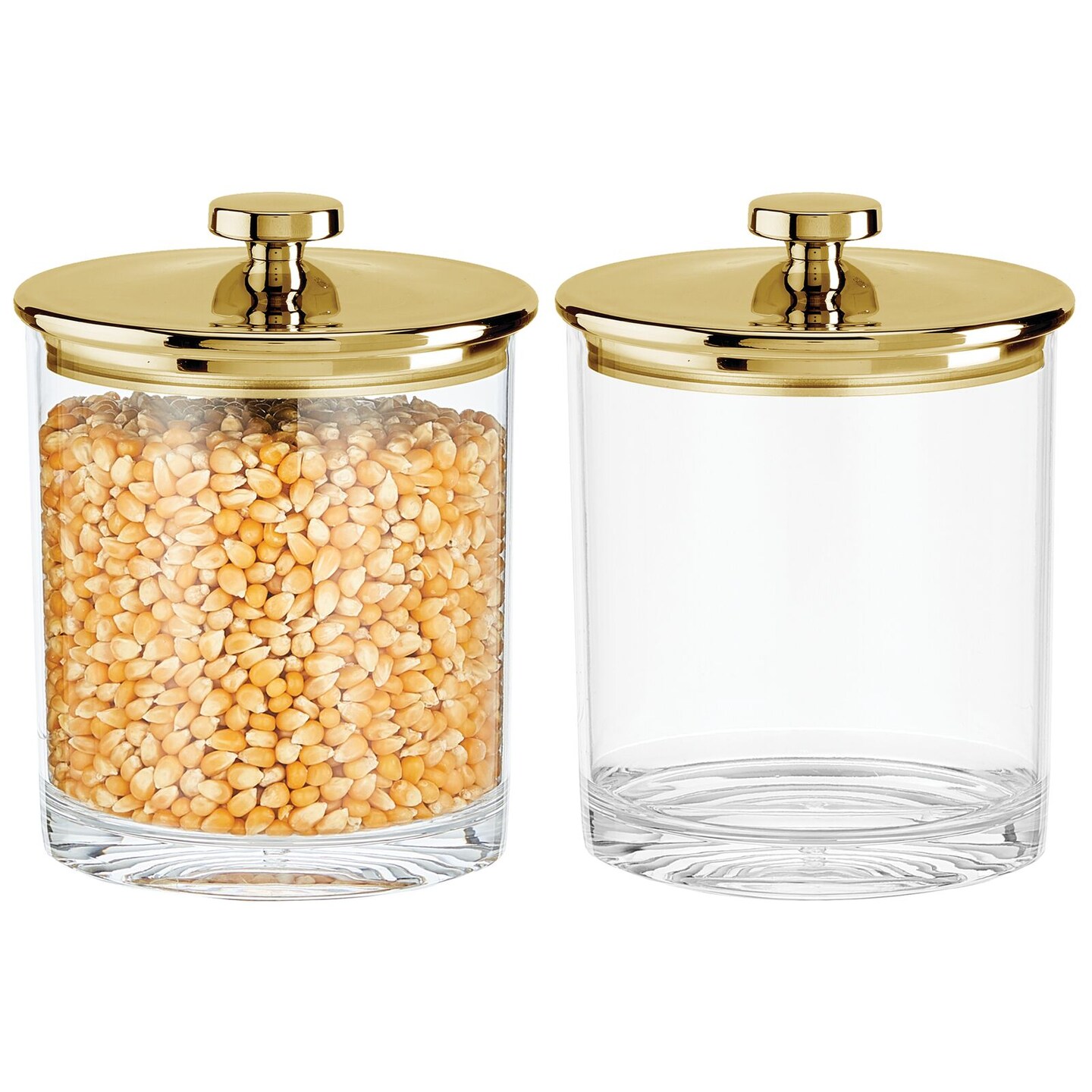 mDesign Kitchen Apothecary Airtight Canister Jars - 2 Pack