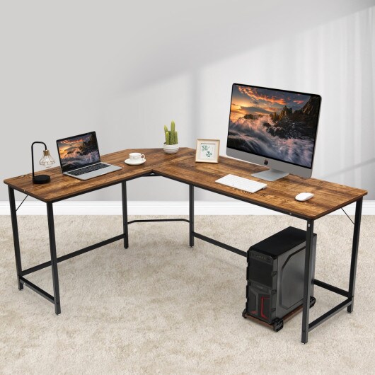 L Shaped Desk Corner Computer Desk PC Laptop Gaming Table Workstation