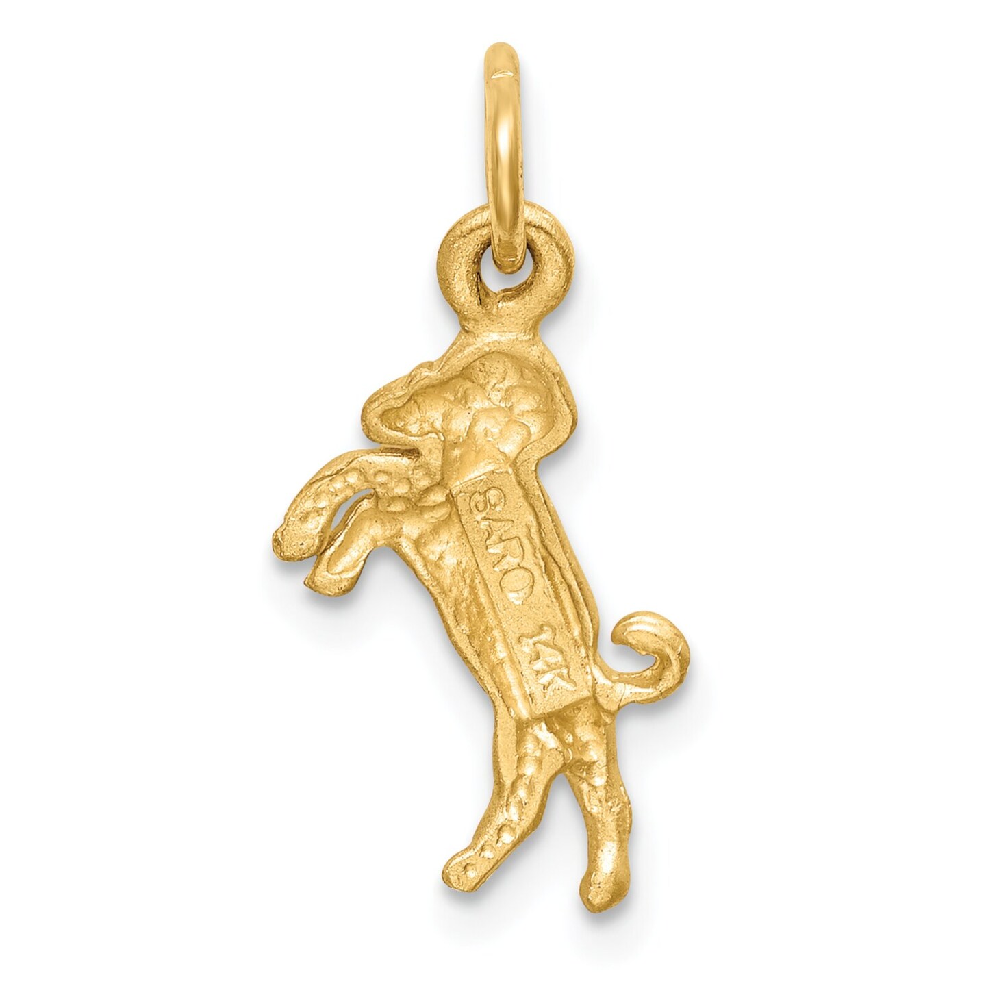 Astrological 14K Gold Aries Zodiac Charm Jewelry FindingKing 20 X 8mm