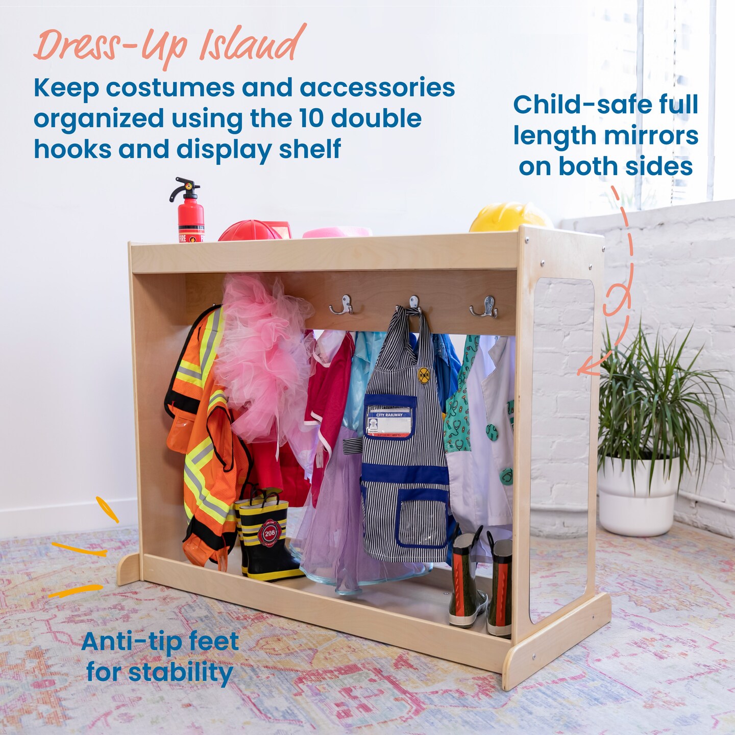 Streamline Dress-Up Island, Costume Organizer