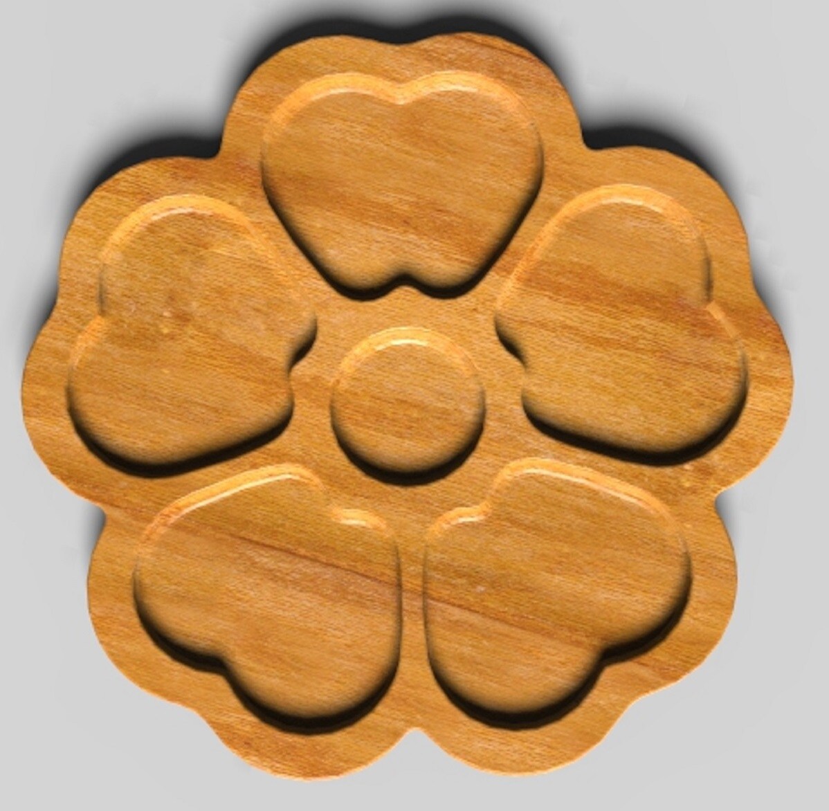Flower 6 Section Tray ~ Acrylic Inlay Router Template Stencil Plexiglass Woodworking Guide AT-004 product 3