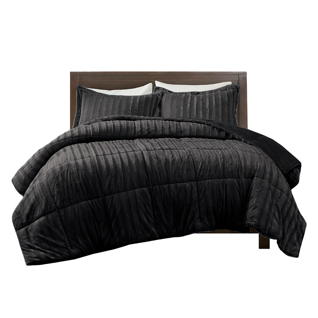 Gracie Mills Wilfred Faux Faux Comforter Set - Grace-7085