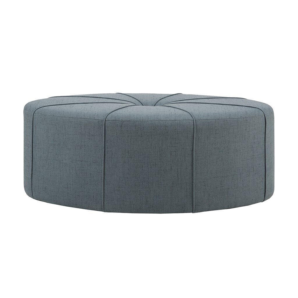 Gracie Mills   Karley Thick Welted Oval Ottoman - GRACE-7895