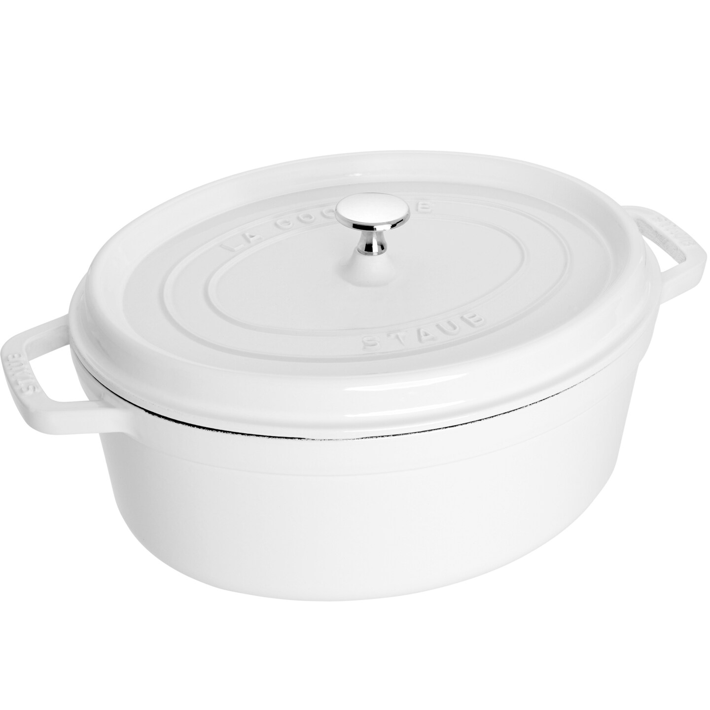 STAUB Cast Iron Oval Cocotte, Dutch Oven, 5.75quart, serves 56, Made