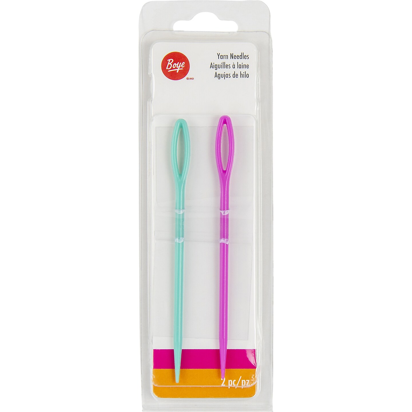 Boye Large Yarn Needles 2/Pkg-Assorted Colors