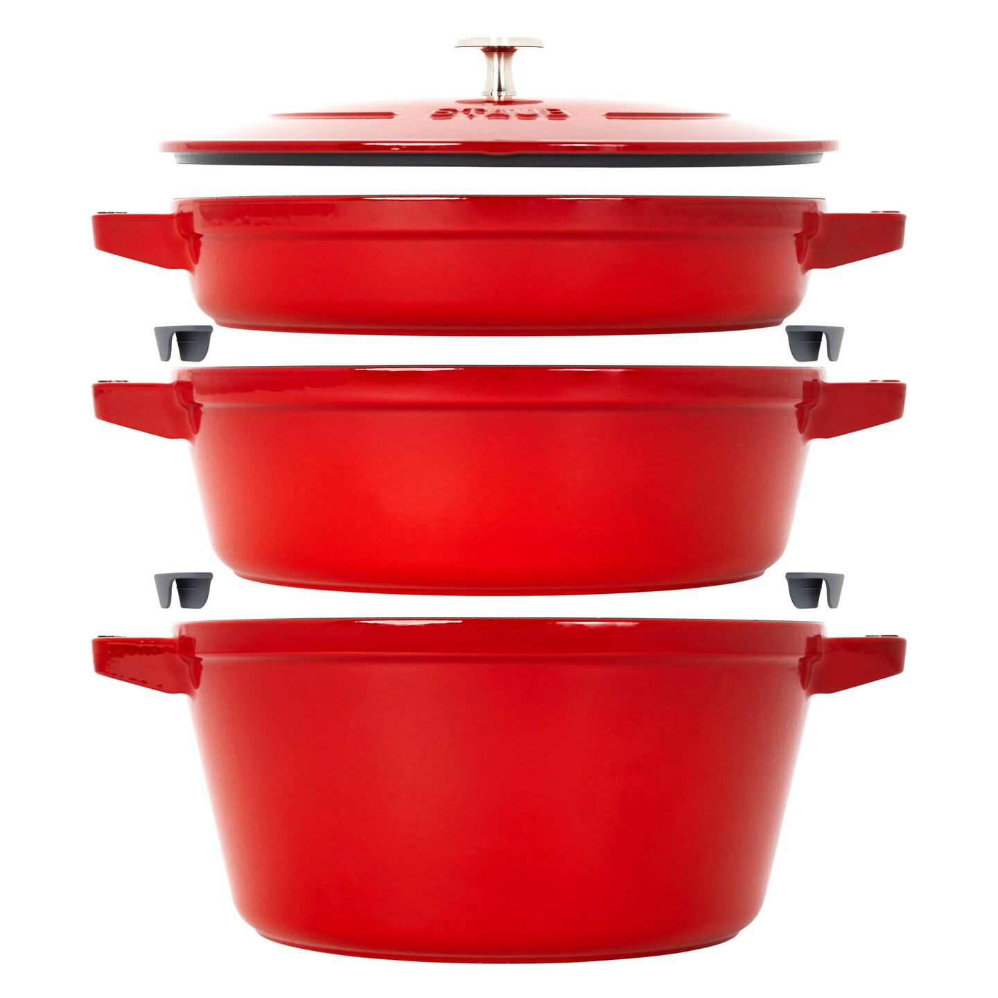 STAUB Cast Iron 4-pc Stackable Set