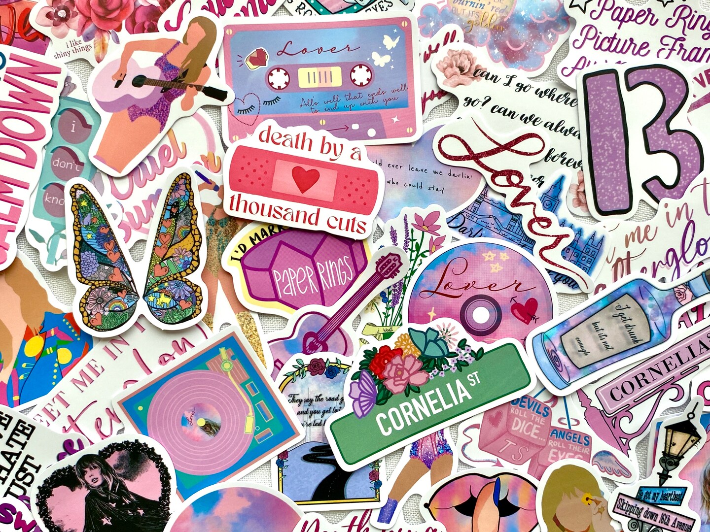 5-50 pcs Taylor Swift Inspired Stickers, Lover Album Laptop Decals ...