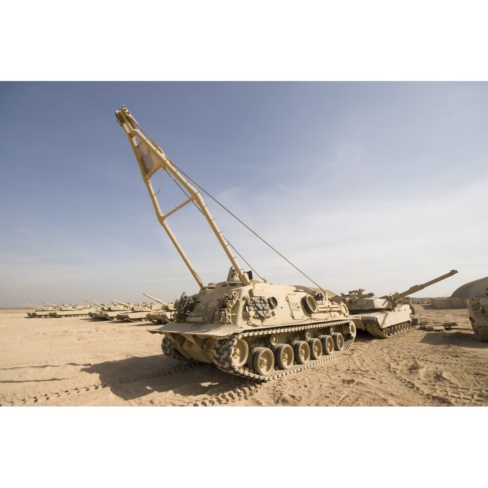 Posterazzi M88 recovery vehicle at Camp Warhorse Poster Print