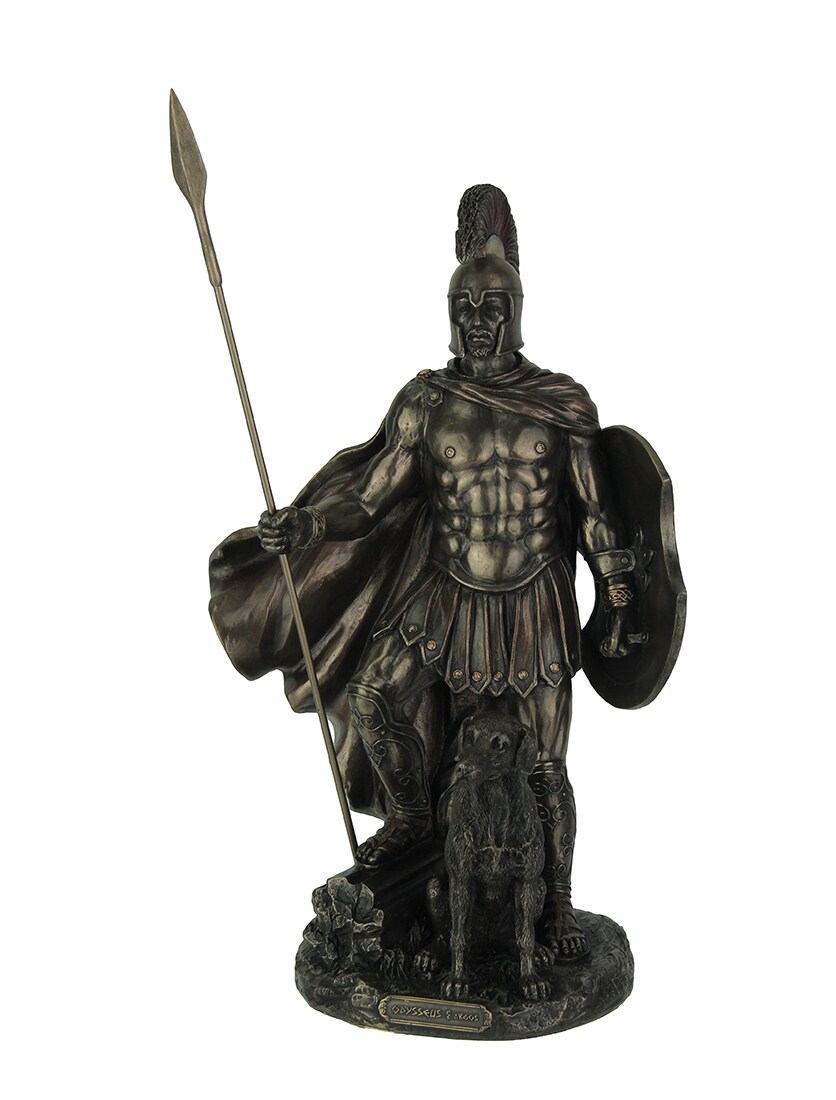 Greek Epic Hero Odysseus Bronze Finish Statue Odyssey