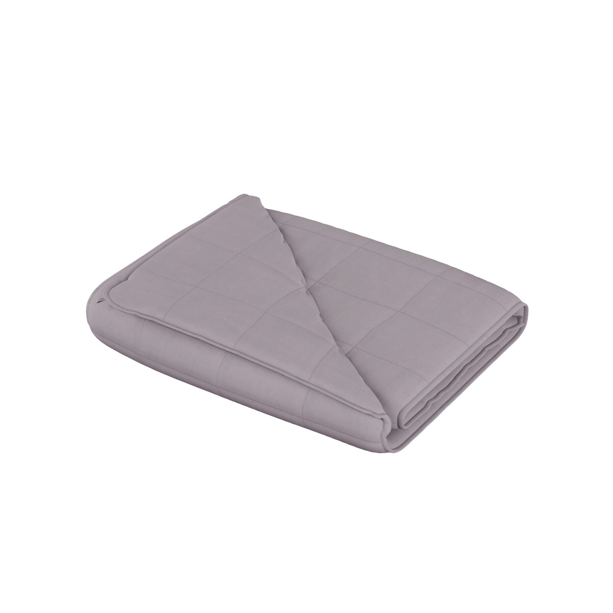 Weighted Blanket 48&#x22; X 72&#x22; 15 Lbs Grey Front And Back Pantone 17-1502