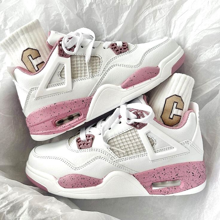 Pink and white jordans mens hotsell