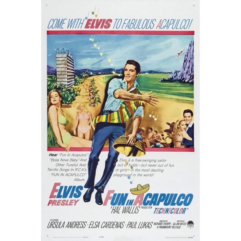 Pop Culture Graphics Fun in Acapulco Movie Poster Print (27 x 40) - Item  MOVEI3542