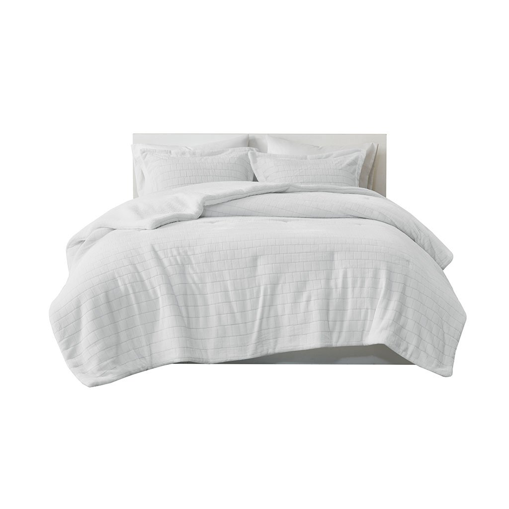 Gracie Mills Felton Plush To Sherpa Reversible Comforter Set - Grace-14575