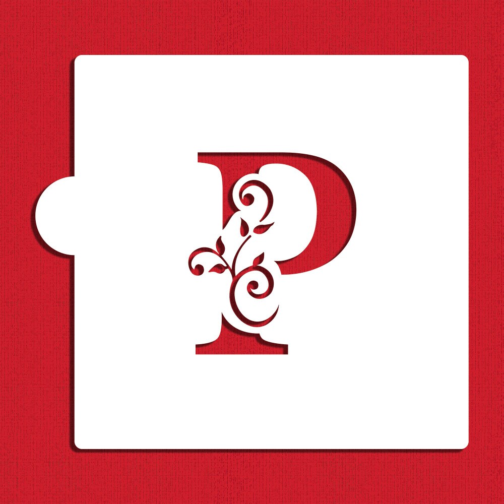 3.5-Inch Ornate Monogram Cake Stencil | C1082 by Designer Stencils | Stencils for Royal Icing, Airbrush, Dusting Powder |