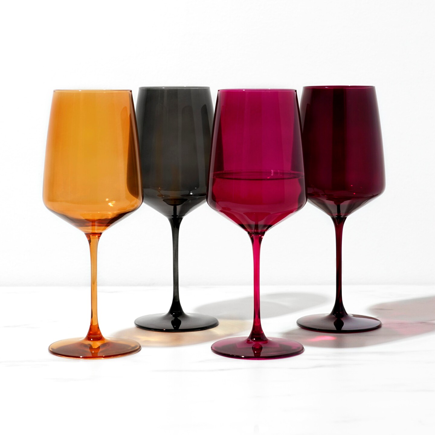 Reserve Nouveau Crystal Wine Glasses in Sunset 