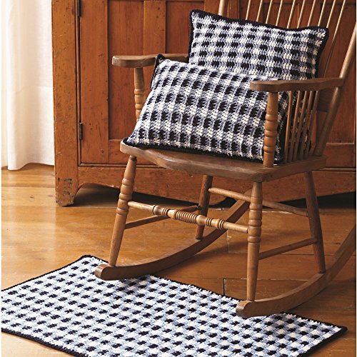 Bernat Handicrafter Cotton Solids Yarn, 1.75 oz, Gauge 4 Medium, 100% Cotton, Black Licorice